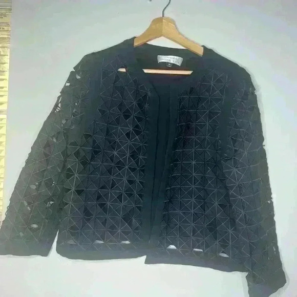TAHARI ASL Women's Sheer Cutout Blazer - Picture 1 of 4
